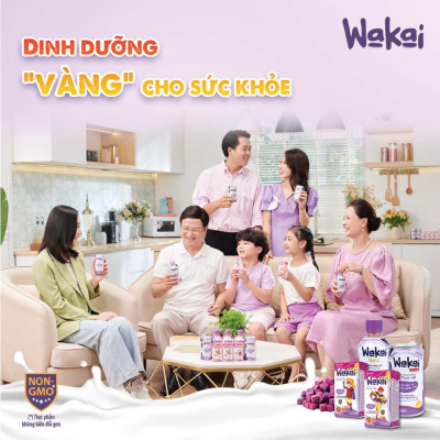Thùng 24 Hộp Sữa Chua Uống Cho Bé Từ Thực Vật Wakai Kids Cam (110ml x 24hộp)