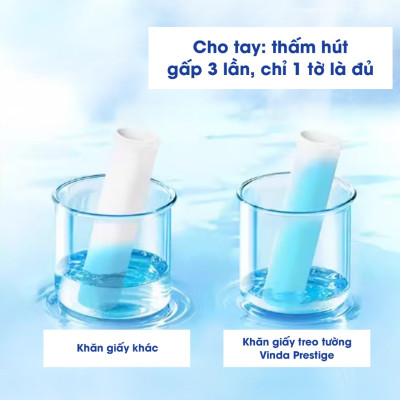 [MUA 8 GÓI KHĂN TREO TƯỜNG TẶNG 1 GÓI + 2 GÓI KHĂN RÚT SIZE S + ẤM TRÀ ] Khăn giấy treo tường cao cấp Vinda Prestige 4