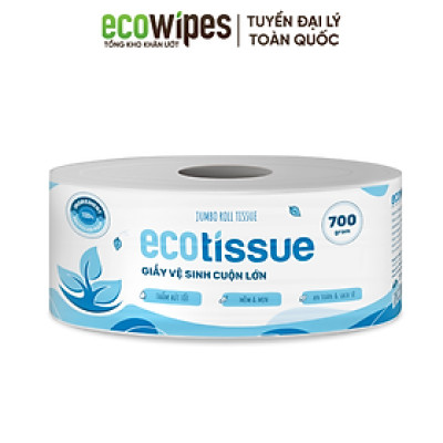 Giấy vệ sinh giấy cuộn cao cấp Ecotissue cuộn lớn 700gr thấm hút tốt mềm mịn an toàn sạch sẽ