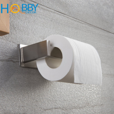 Kệ để cuộn giấy vệ sinh dán tường inox 304 Hobby Home Decor G12 có keo
