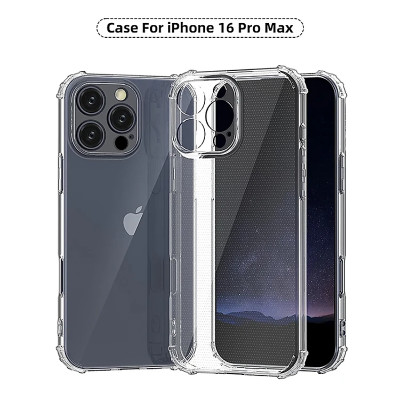 Ốp lưng dành cho iPhone 16e , iPhone 16 Pro , iPhone 16 Plus , iPhone 16 Pro Max dẻo trong suốt chống sốc 4 góc cao cấp - hàng chính hãng