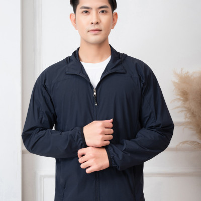 Áo khoác gió 1lớp ALIGRO màu navy AK1G.2