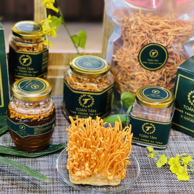 ĐÔNG TRÙNG HẠ THẢO SẤY THĂNG HOA NGÂM MẬT ONG TOÀN TÂM