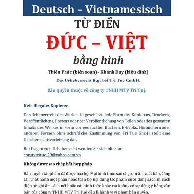 Sách - Das Bildwörterbuch Deutsch-Vietnamesisch - Từ Điển Đức-Việt Bằng Hình