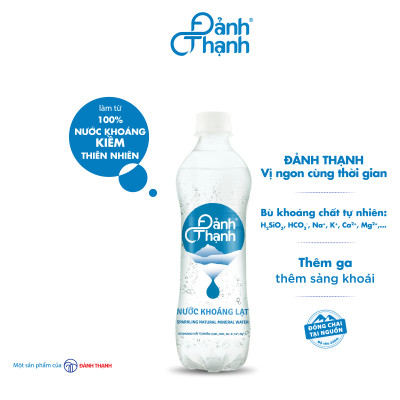 Lốc 6 chai Nước Khoáng Thiên Nhiên Có Ga Đảnh Thạnh 430ml