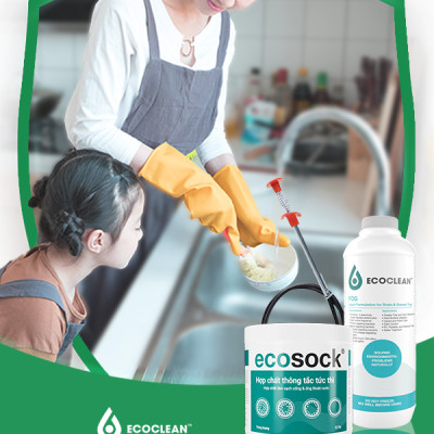 Vi Sinh Xử Lý Dầu Mỡ, Khử Mùi - EcoClean FOG - Chai 1Lít - Chính Hãng Từ USA