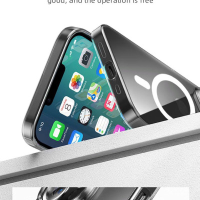 Ốp Lưng Trong Suốt Hỗ Trợ Sạc Từ Tính MIPOW TEMPERED GLASS, Chống Ố Dành Cho iPhone 14 ProMax / 14 Pro/ 14 Plus / 14 - Hàng Chính Hãng
