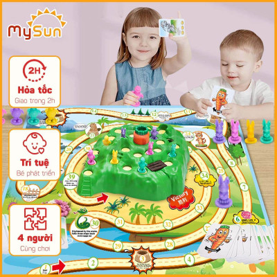 Bộ đồ trò chơi cờ cá ngựa Rùa và Thỏ phát triển trí tuệ tthông minh cho bé 3 4 5 6 tuổi.