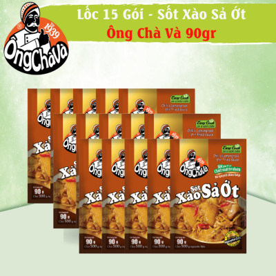 Lốc 15 Gói Sốt Xào Sả Ớt Ông Chà Và 90g (Chili & Lemongrass Stir Fried Sauce)