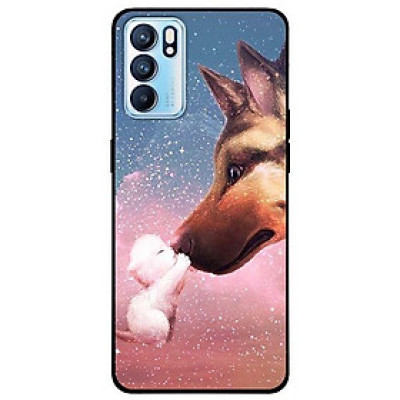 Ốp lưng dành cho Oppo Reno 6 - Reno 6 Z mẫu Cún Con Trắng