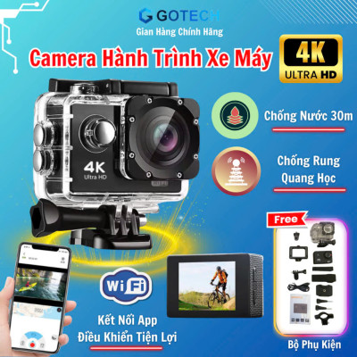Camerra Hành Trình 4K Ultra WiFi Xe Máy - Xe Đạp - Ô Tô, Gắn Mũ Bảo Hiểm Chống Nước Loại Tốt, ĐÈN TRANG TRÍ , ĐỒNG HỒ TREO TƯỜNG