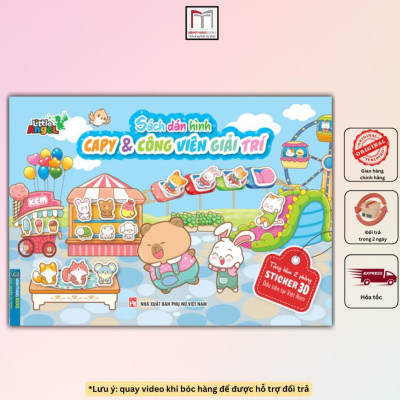 Sách - Dán Hình Capy - Tặng Kèm 2 Phòng Sticker 3D - Combo 4 Cuốn - Minh Thắng