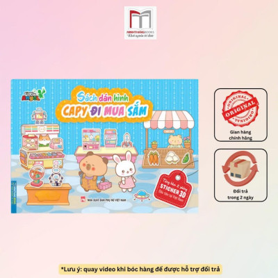 Sách - Dán Hình Capy - Tặng Kèm 2 Phòng Sticker 3D - Combo 4 Cuốn - Minh Thắng