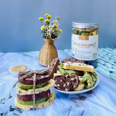 Bánh Biscotti nguyên cám 3 vị mix hạt dinh dưỡng nhập khẩu / Ăn kiêng lành mạnh, bổ dưỡng, phù hợp eat clean