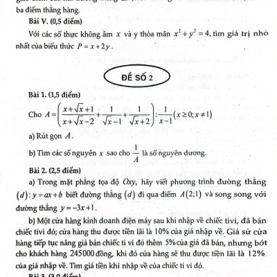Giới Thiệu Đề Thi Lớp 9 Vào Lớp 10 Môn Toán Không Chuyên
