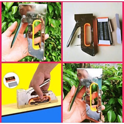 BỘ DỤNG CỤ BẤM ĐINH GHIM CẦM TAY TẶNG HỘP GHIM BẤM CAO CẤP