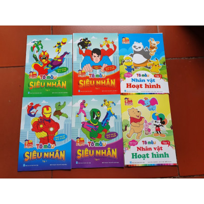 Sách Combo (6 Cuốn) Túi Tô Màu Siêu Nhân - Dành Cho Bé Từ 3-6 Tuổi