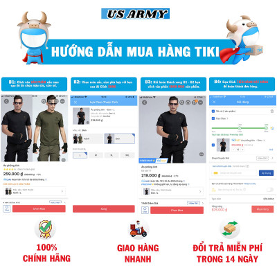 Áo Thun Nam Ngắn Tay Kiểu Lính Không Cổ US ARMY U229, Chất Liệu Cotton Thoáng Mát, Mềm Mịn, Mát, Bền Màu-HÀNG CHÍNH HÃNG