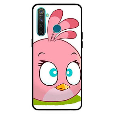 Ốp Lưng in cho Realme 5 Pro / Realme Q Mẫu Chim Nền Hồng - Hàng Chính Hãng