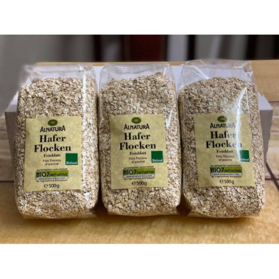500Gr Yến mạch tươi nguyên chất Hafer Flocken loại cán dẹt - Nhập Khẩu Từ Đức
