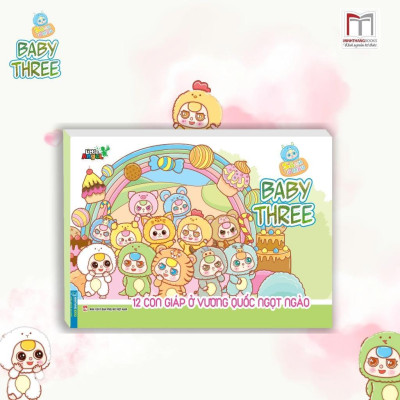 Sách Tô Màu - Thị Trấn Nhỏ Hạnh Phúc + Baby Three 12 Con Giáp Ở Vương Quốc Ngọt Ngào - Combo 2 Cuốn - Minh Thắng