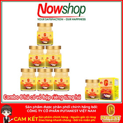 Yến chưng Saffron PUTANEST hộp quà tặng cao cấp 12 hũ 70ml bổ dưỡng đẹp da ngừa lão hoá