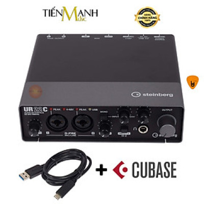 Soundcard Steinberg UR22C - Sound Card Bộ Thu Âm Thanh và Livestream USB 3.0 Audio Interface Hàng Chính Hãng - Kèm Móng Gẩy DreamMaker
