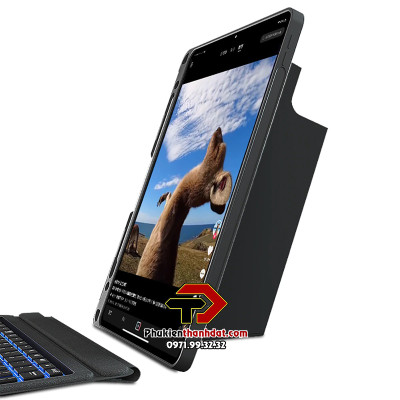 Bao da bàn phím kèm TrackPad cho iPad Air 5 10.9 inch 2022 chính hãng WIWU Mag Touch IPad Keyboard, có thể tháo rời, có đèn LED - Hàng chính hãng