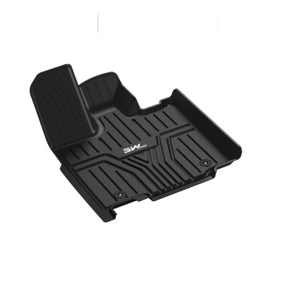 Thảm lót sàn xe ô tô HONDA CRV 2023 Nhãn hiệu Macsim 3W chất liệu nhựa TPE đúc khuôn cao cấp - màu đen