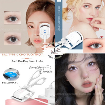 Máy Uốn Mi Bằng Nhiệt An Toàn, Dụng Cụ Uốn Lông Mi Cong Tự Nhiên Bằng Nhiệt Kiểm Soát Nhiệt Độ Magic Curl