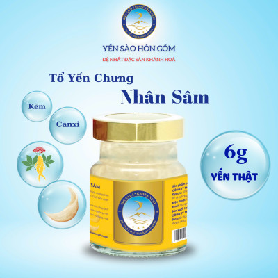 [Hộp 1 Hũ] Tổ Yến Sào Chưng Nhân Sâm - Yến Sào Hòn Gốm Chính Hiệu Khánh Hoà - HGK NEST