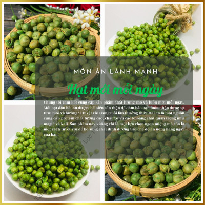 1KG ĐẬU HÀ LAN MUỐI CHẤT LƯỢNG - 2 HŨ NHỰA 500G