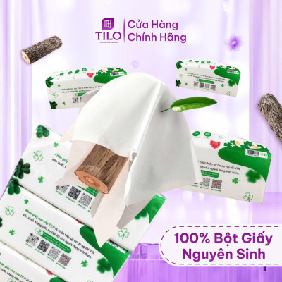 3 gói khăn giấy rút bàn TiLo 538 tờ khổ lớn 5 lớp dai mềm mịn, an toàn, siêu tiện lợi, siêu tiết kiệm