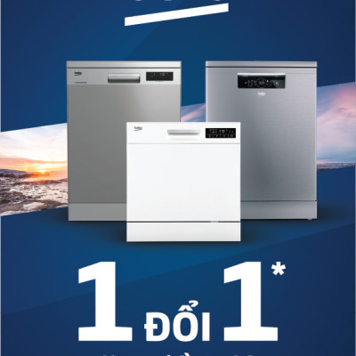 Máy Rửa Chén Beko DEN48520X , 15 bộ - Hàng chính hãng