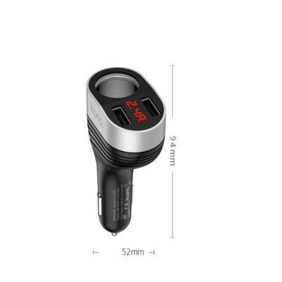 Bộ chia tẩu sạc ô tô, xe hơi nhãn hiệu Hoco Z29 -HÀNG CHÍNH HÃNG 