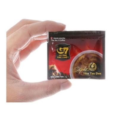 Cà Phê Hòa Tan G7 Trung Nguyên – G7 Đen – Hộp 15 Gói – Cà Phê Đen Thuần, Không Đường, Vị Mạnh