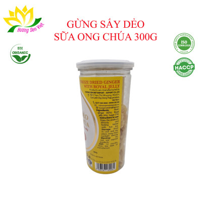 GỪNG SẤY DẺO SỮA ONG CHÚA 300G - HƯƠNG SEN VIỆT