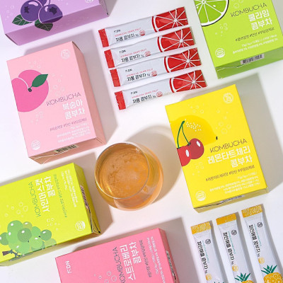 Trà Kombucha Detox Healslab Vị Việt Quất Thơm Mát Giải Nhiệt Nhập Khẩu Hàn Quốc