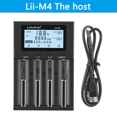 Bộ sạc pin 4 khe LIITOKALA LII-M4 với màn hình LCD cho pin 18650 26650 14500 AA AAA Lithium NiMH thông minh