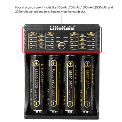 Bộ sạc pin thông minh LiitoKala Lii-402 1.2V 3.7V 3.2V 3.85V AA / AAA cho 18490 18350 17670 17500 16340 14500 10440