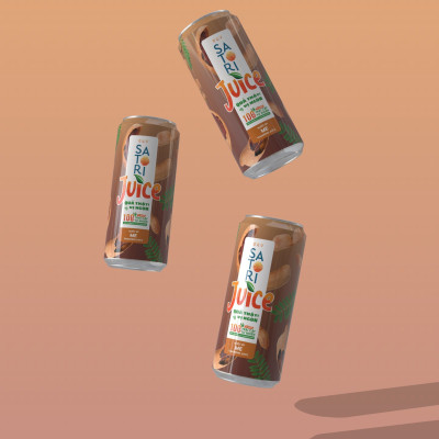 Combo 2 thùng nước ép trái cây Satori Juice Vị me 250ml (24 lon/thùng)