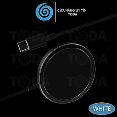 Đế Sạc Không Dây Từ Tính 15W cho iPhone / Samsung / Airpods 1,2,3 / Airpods Pro 1,2 (Màu Trắng) - Hàng Chính Hãng