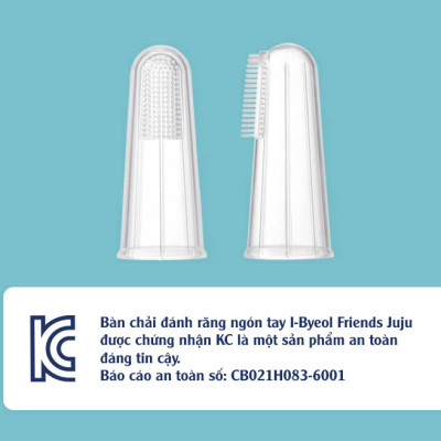 Bàn chải rơ lưỡi xỏ ngón IBYEOL Friends JuJu lông bàn chải mềm (chính hãng Hàn Quốc)