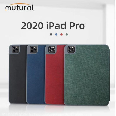 Bao da chính hãng Mutural cao cấp cho iPad Pro 11.0 2020 có khay đựng bút - Xanh rêu