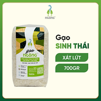 Gạo Ngỗng Sinh Thái ST25 - Gạo Sạch Ruộng Rươi Tôm Gói 700gr