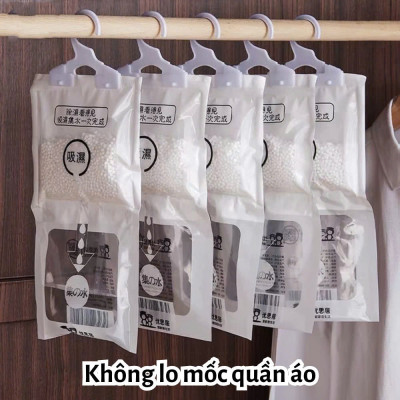 COMBO 4 Túi  hút ẩm chống mốc dạng treo dùng cho tủ quần áo tủ giầy giúp hút ẩm quần áo tránh bị ẩm mốc