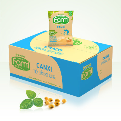 Thùng Sữa Đậu Nành Vinasoy Fami Canxi Nguyên vị (200ml x 40 Bịch)