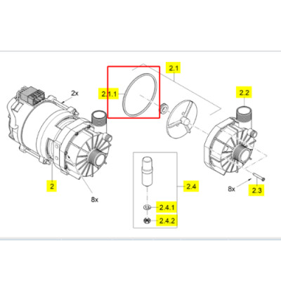 Ron cao su làm kín bơm tráng Winterhalter - 4004023 - Hàng chính hãng