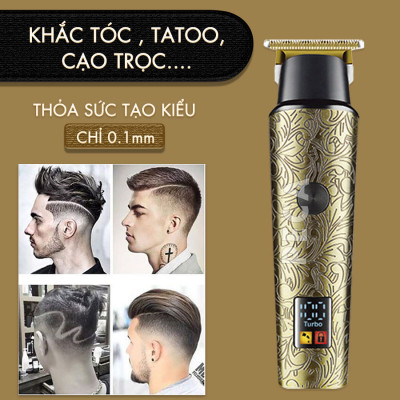 Tông đơ chấn viền Kemei KM-2185 điều chỉnh 2 mức tốc độ, công suất mạnh màn hình LCD tiện lợi - Hàng chính hãng