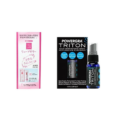Chai xịt Powergra Triton + Gel bôi trơn Jex